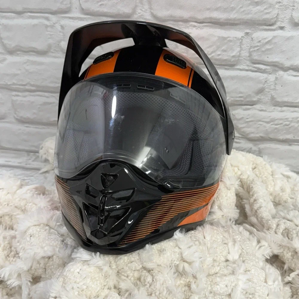Shoei Hornet DS Sonora Motorcycle Helmet Black Orange High End Dual Sport Sz XS